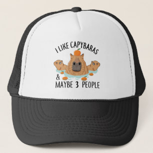 Casquette J'aime Capybaras et peut-être 3 personnes Funny Ba