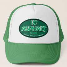J'aime chapeau de camion d'asphalte - Vert