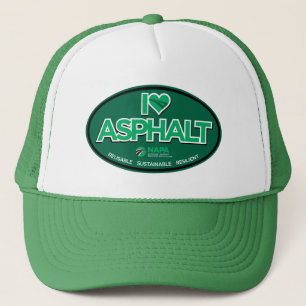 Casquette J'aime chapeau de camion d'asphalte - Vert