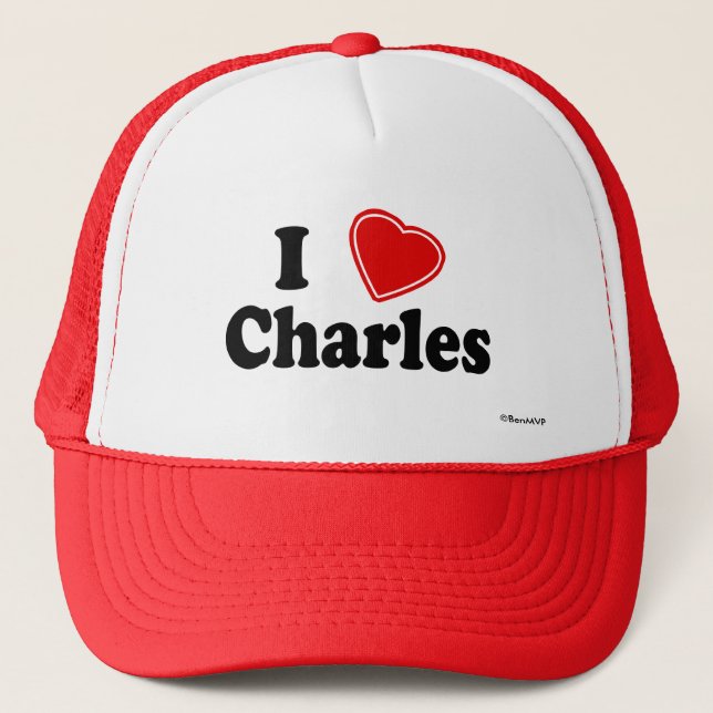 Casquette J'aime Charles (Devant)