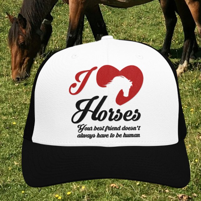 Casquette J'aime / Chevaux du coeur (Créateur téléchargé)