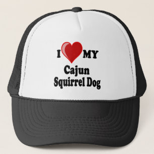Casquette J'aime (coeur) mon chien d'écureuil de Cajun