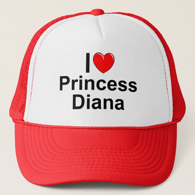 Casquette J'aime (coeur) princesse Diana (Devant)