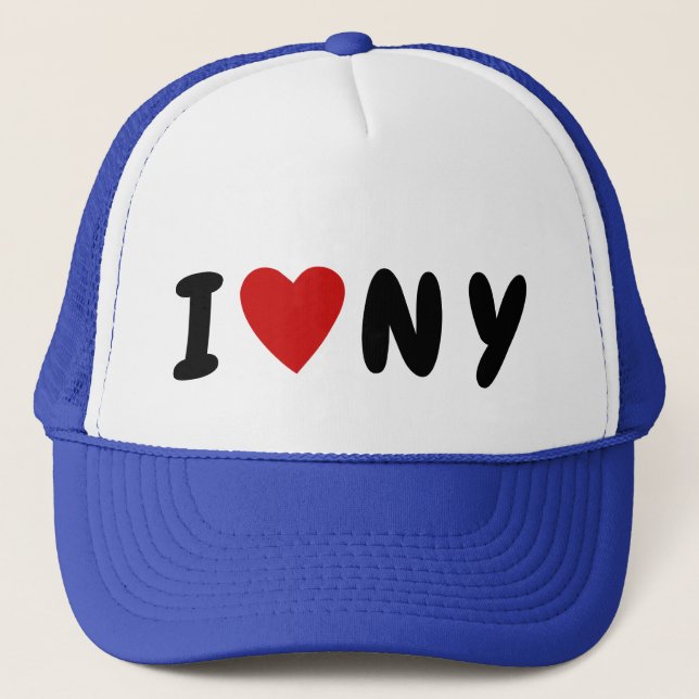 Casquette J'aime D C | coeur de texte personnalisé NY New Yo (Devant)