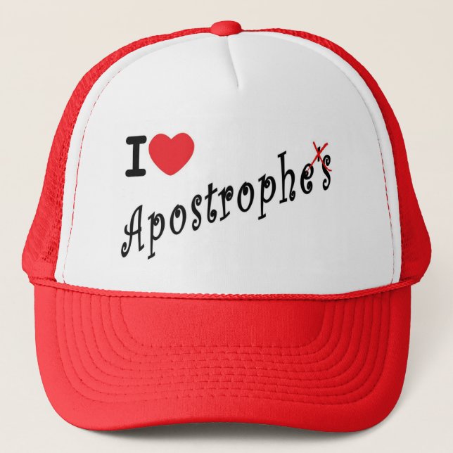 Casquette J'aime des apostrophes (Devant)