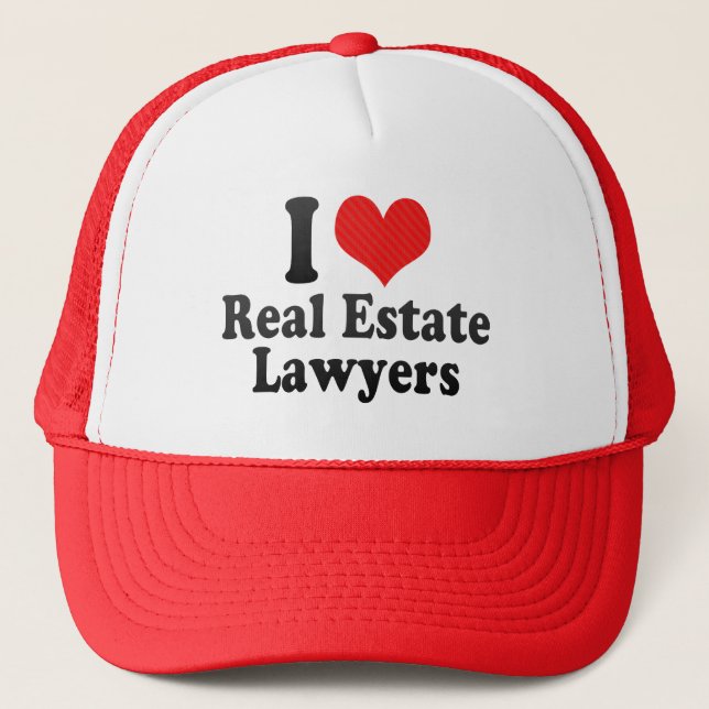 Casquette J'aime des avocats d'immobiliers (Devant)