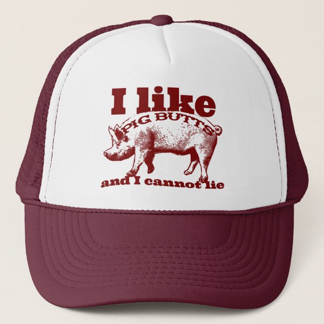Casquette J'aime des bouts lard et tous de porc (Devant)