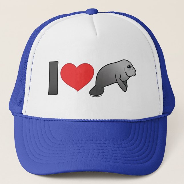 Casquette J'aime des lamantins (Devant)