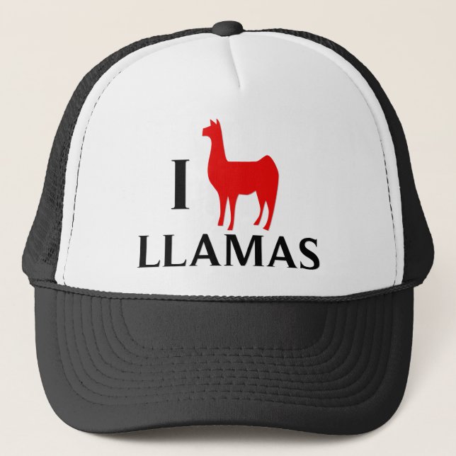 Casquette J'aime des lamas (Devant)