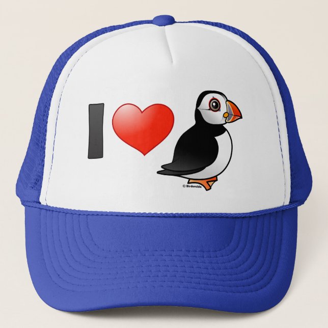 Casquette J'aime des macareux (Devant)