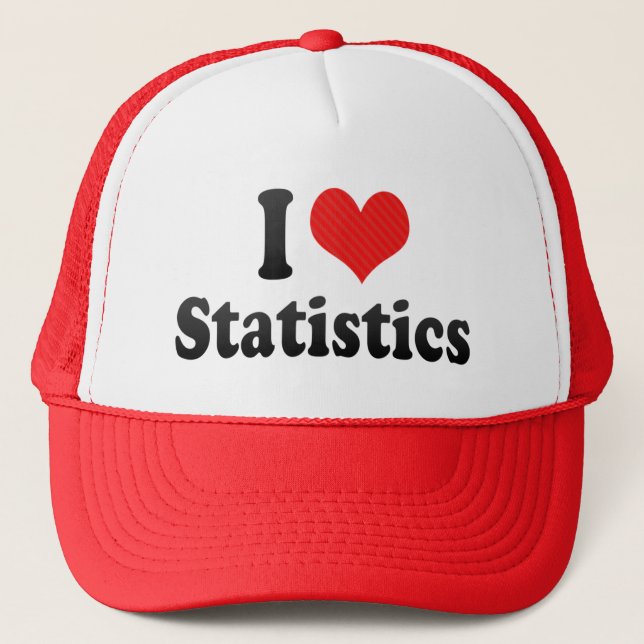Casquette J'aime des statistiques (Devant)