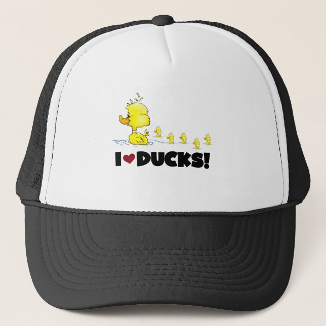 Casquette J'aime des T-shirts et des cadeaux de canards (Devant)