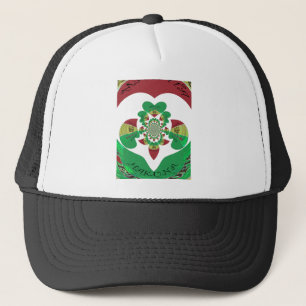 Casquette J'aime Ethiopie Beaux Coeurs Couleurs