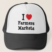 J'aime Farmers Markets coeur personnalisé