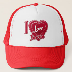 Casquette J'aime Jésus Coeur Rouge