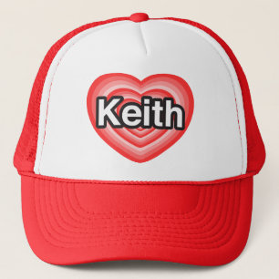 Casquette J'aime Keith. Je t'aime Keith. Coeur
