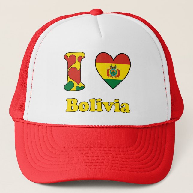 Casquette J'aime la Bolivie (Devant)