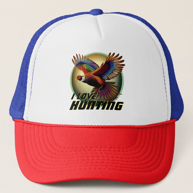 Casquette J'Aime La Chasse Aux Phéasants (Devant)