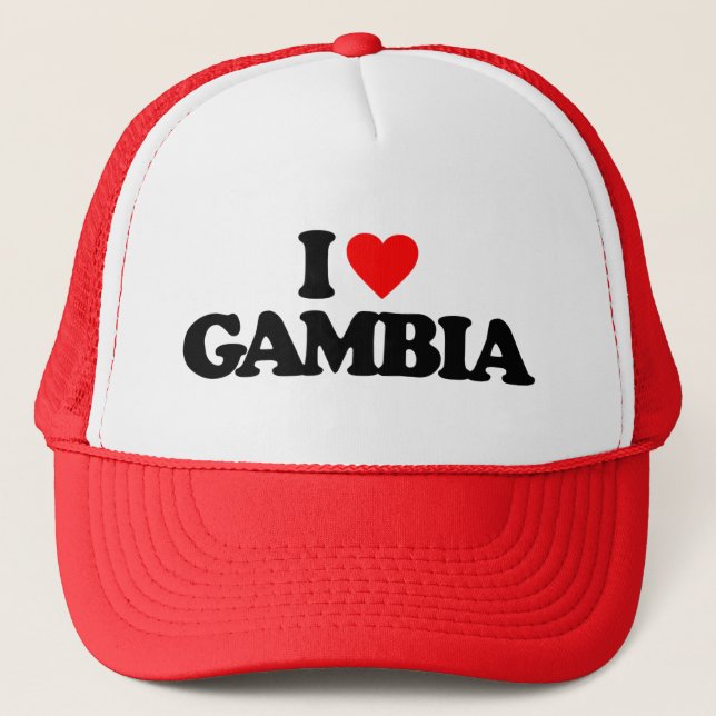CASQUETTE J'AIME LA GAMBIE (Devant)