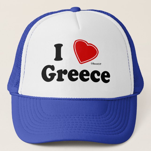 Casquette J'aime la Grèce (Devant)