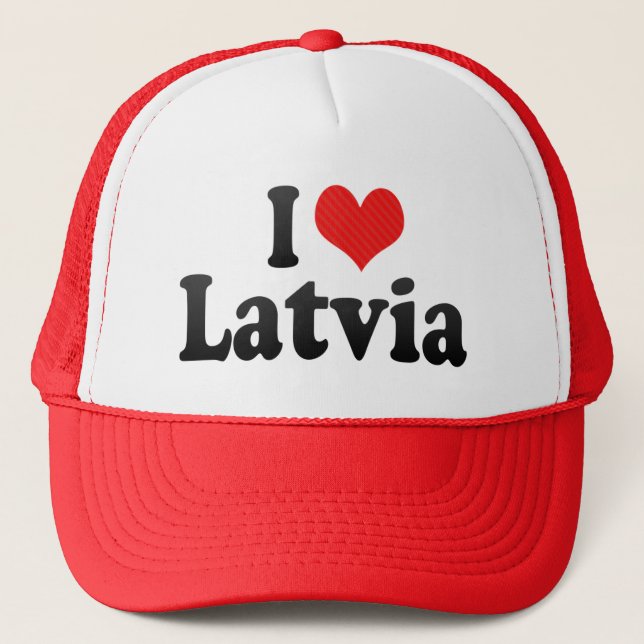 Casquette J'aime la Lettonie (Devant)