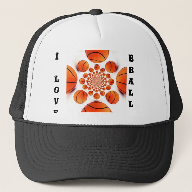 Casquette J'aime le basket-ball avec compassion (Devant)