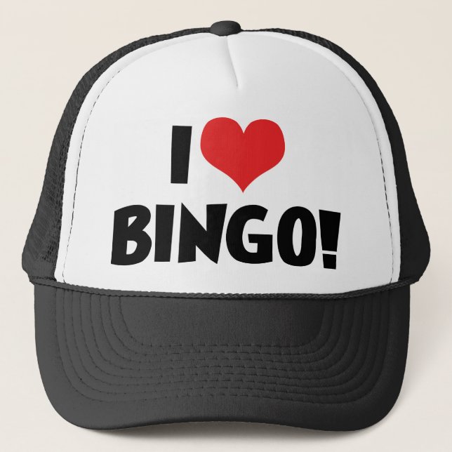 Casquette J'Aime Le Bingo Coeur ! - Amateurs de bingo (Devant)