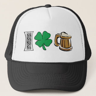 Casquette J'aime le cadeau vert de bière