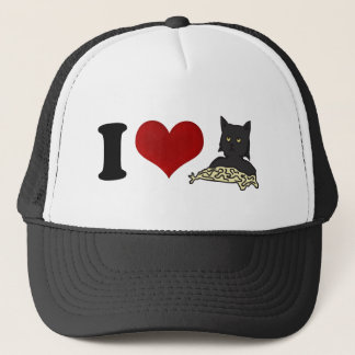 Casquette J'aime le chat de spaghetti