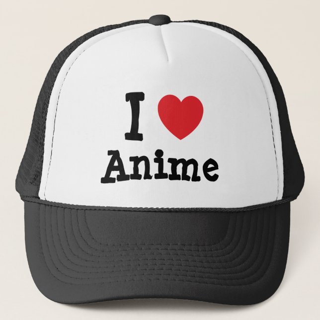 Casquette J'aime le coeur animé personnalisé (Devant)