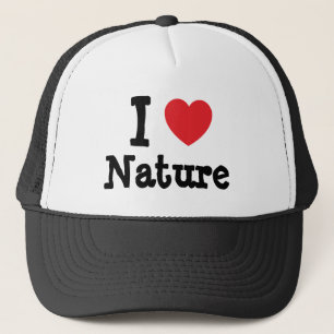 Casquette J'aime le coeur de la nature personnalisé