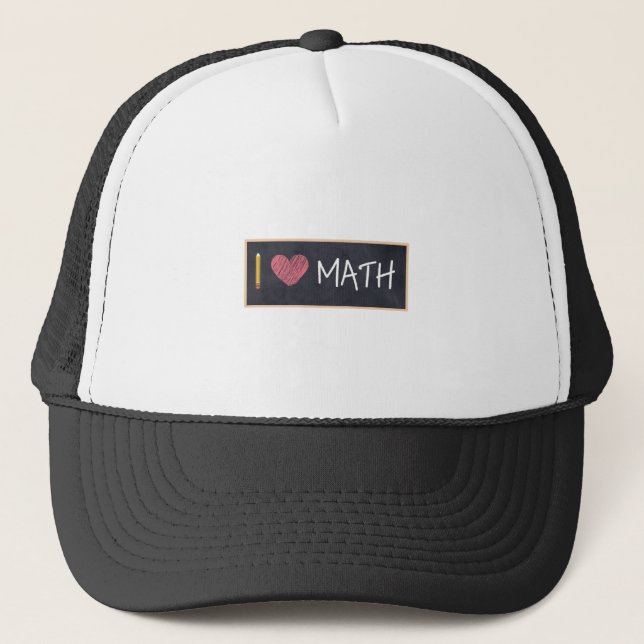 Casquette J'aime le coeur des maths (Devant)