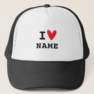 Casquette J'aime le nom du coeur