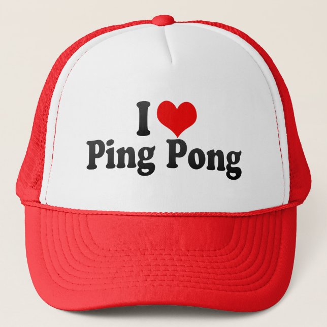 Casquette J'aime le ping-pong (Devant)