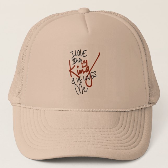 Casquette J'aime le roi et il m'aime (Devant)