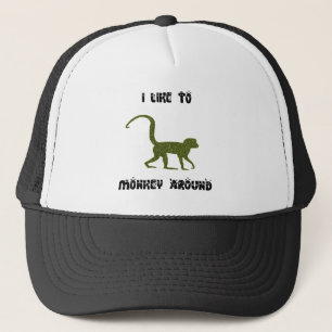 Casquette J'aime le singe autour du chapeau de camion