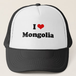 Casquette J'aime le T-shirt de la Mongolie