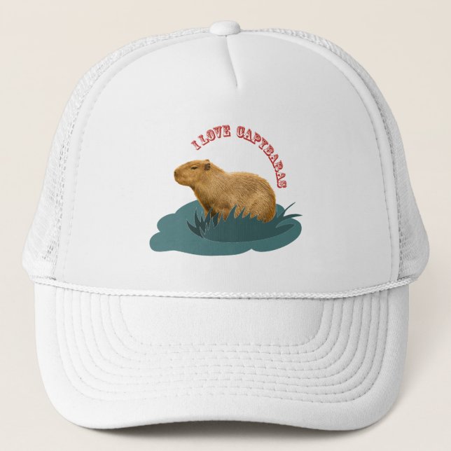 Casquette J'aime les capybaras (Devant)
