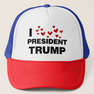 Casquette J'aime les coeurs du président Trump