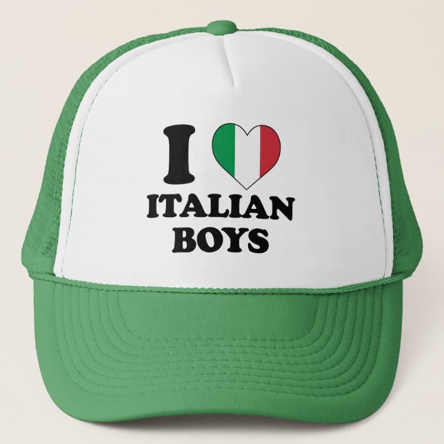 Casquette J'aime les garçons italiens (Devant)