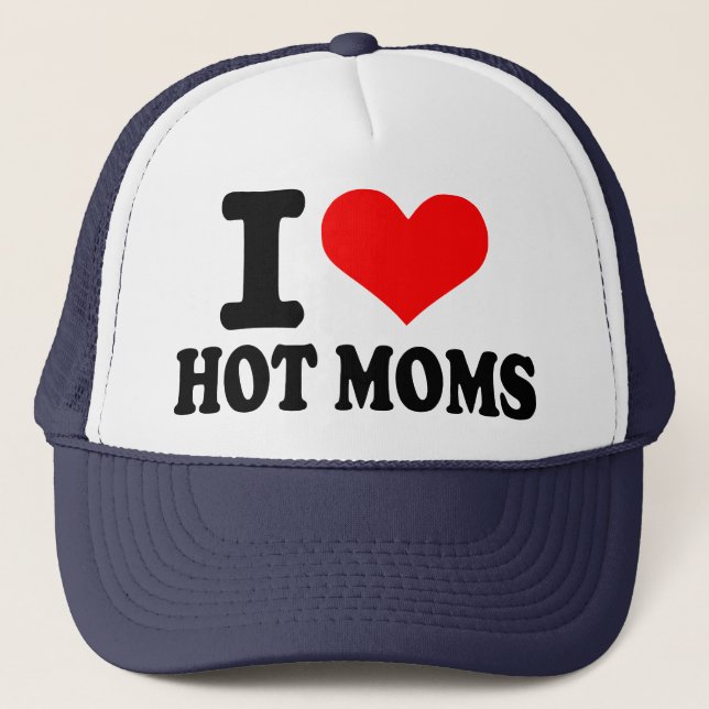 Casquette J'aime les mamans chaudes (Devant)