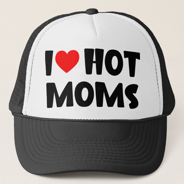 Casquette J'aime les mamans chaudes (Devant)