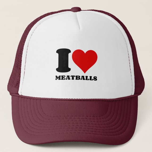 CASQUETTE J'AIME LES MEATBALLES (Devant)