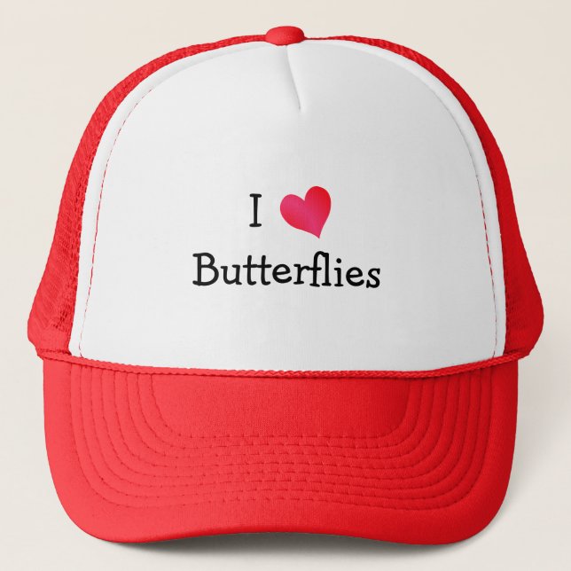Casquette J'aime les papillons (Devant)