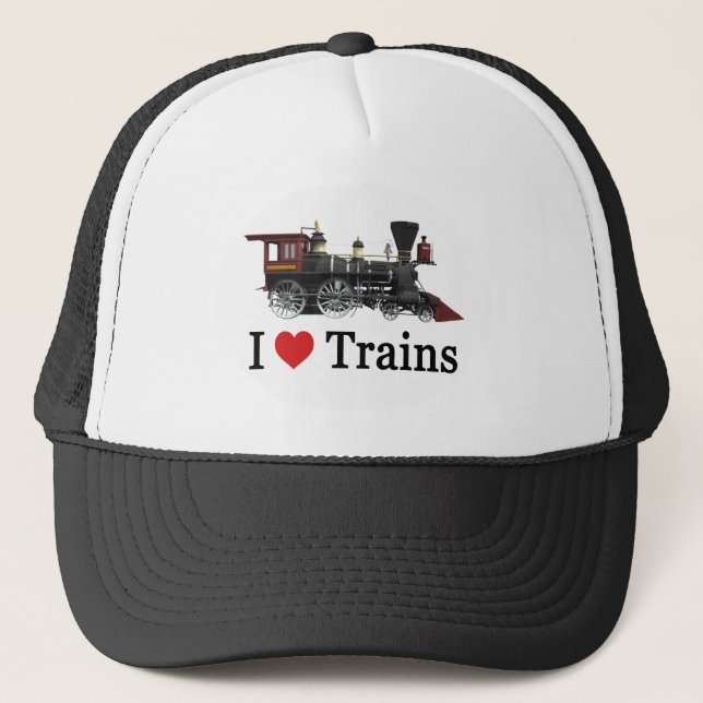 Casquette J'aime les trains (Devant)
