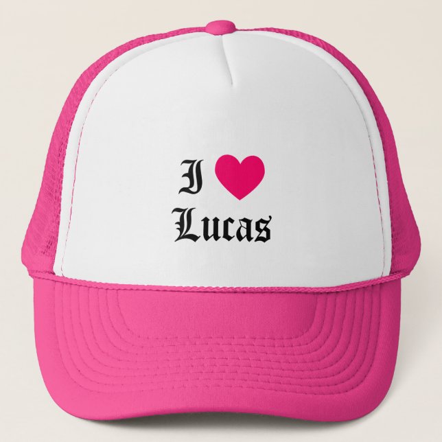 Casquette J'aime Lucas (Devant)
