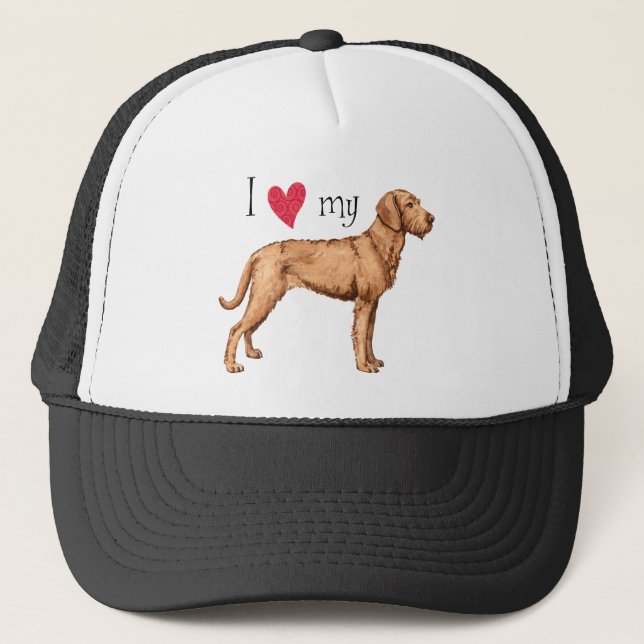Casquette J'aime ma À poils durs Vizsla (Devant)