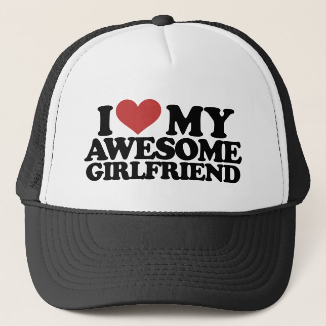 Casquette J'aime ma copine géniale (Devant)