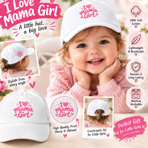 Casquette J'aime Maman Fille Chapeau Rose Bébé Fille – Maman