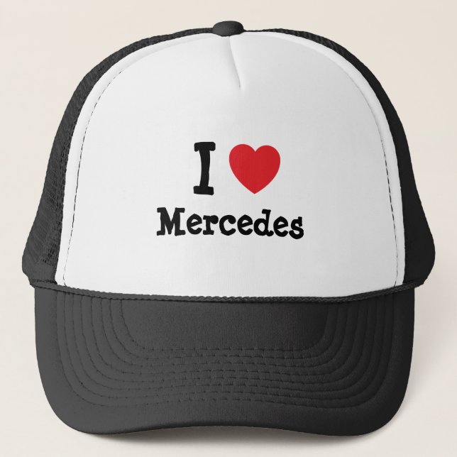 Casquette J'aime Mercedes coeur T-shirt (Devant)